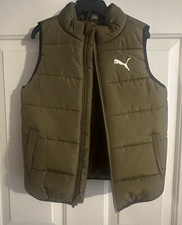 PUMA Children’s Green Quilted Puffer Vest Full Zip Stand-Up Collar Sz XXS Boys' Vest price