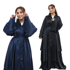 Dubai Women Open Long Dress Abaya Muslim Cardigan Kimono Kaftan Eid Gown Ramadan Abaya price
