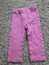 Baby Gear Girls Pink Polka Dot Knit Leggings / Pants, 6-9 Months Baby Leggings price