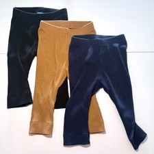 Old Navy Baby Ribbed Leggings Lot 3 Size 3-6M Navy Black Tan Stretch Baby Leggings price