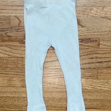 Old Navy Toddler Ribbed Leggings 18-24M Cream Knit Stretch Unisex Baby Leggings price