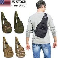 Mens Backpack Tactical Sling Shoulder Bag Molle Travel Chest Pack Outdoor Hiking School Bag price