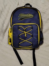 Vintage 90s Starter Backpack Navy Blue Yellow Ruck Sack School Bag Streetwear School Bag price