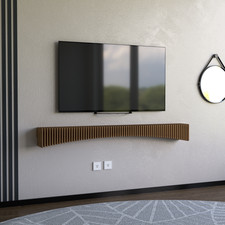 Batamex Parametric 60 inch Floating Shelf TV Unit Modern Geometric Wooden Wal TV Unit / Stand price