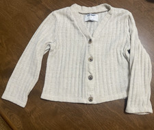 Old Navy Boys Cotton Knit Button-Front V-Neck Cardigan Sweater Beige 5T Boys' Cardigans price