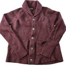 Bonobos Sweater Boys M Purple Cardigan Shawl Collar Pockets Wool Nylon Boys' Cardigans price