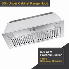 Built-in Range Hood 30inch Kitchen Insert Vent 800CFM Stainless Steel LEDs New Built-in Range Hoods price