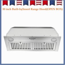 30 inch Built-in Insert Range Hood Integrated 600 CFM 3-speed Kitchen Vent LED Built-in Range Hoods price