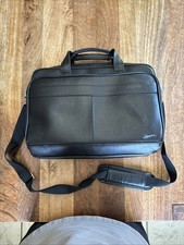 Samsonite LEATHER SLIM BRIEFCASE Color Black With Strap Briefcase price