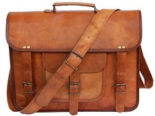 NEW Real genuine leather messenger laptop satchel handmade brown vintage bag Briefcase price