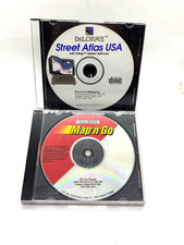 1 lot 2 CD rom discs: DeLorme Street Atlas 1991 & DeLorme Map'N'Go 1994 Atlas & Map Software price