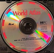 World Atlas (CD-ROM for PC, Reference, "DISC-ONLY", 1993) Atlas & Map Software price