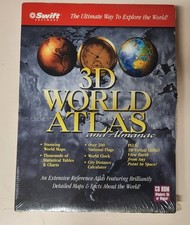 3D World Atlas & Almanac PC CD-ROM Windows 3D Globe & Maps (New) Swift Software Atlas & Map Software price