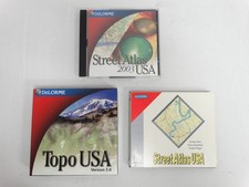 Lot Of Vintage DeLorme Mapping Software Discs Street Atlas USA Topo USA Atlas & Map Software price