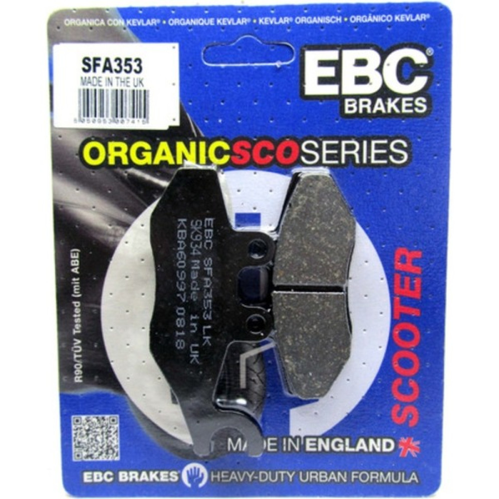 Ebc 2004-2009 Piaggio Beverly 250 Arka Fren Balatası SFA353 - Tek Renk - Standart Fren Grubu Fiyatı