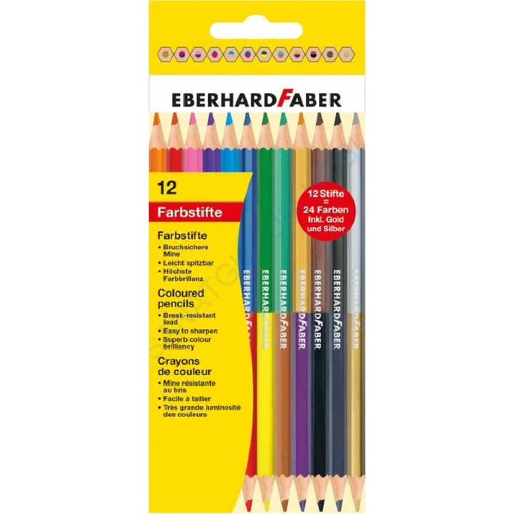 Eberhard Faber Çift Taraflı Kuru Boya Kalemi Seti 12 Renk 3 Mm. Mine Kuru Boya Kalemi Fiyatı