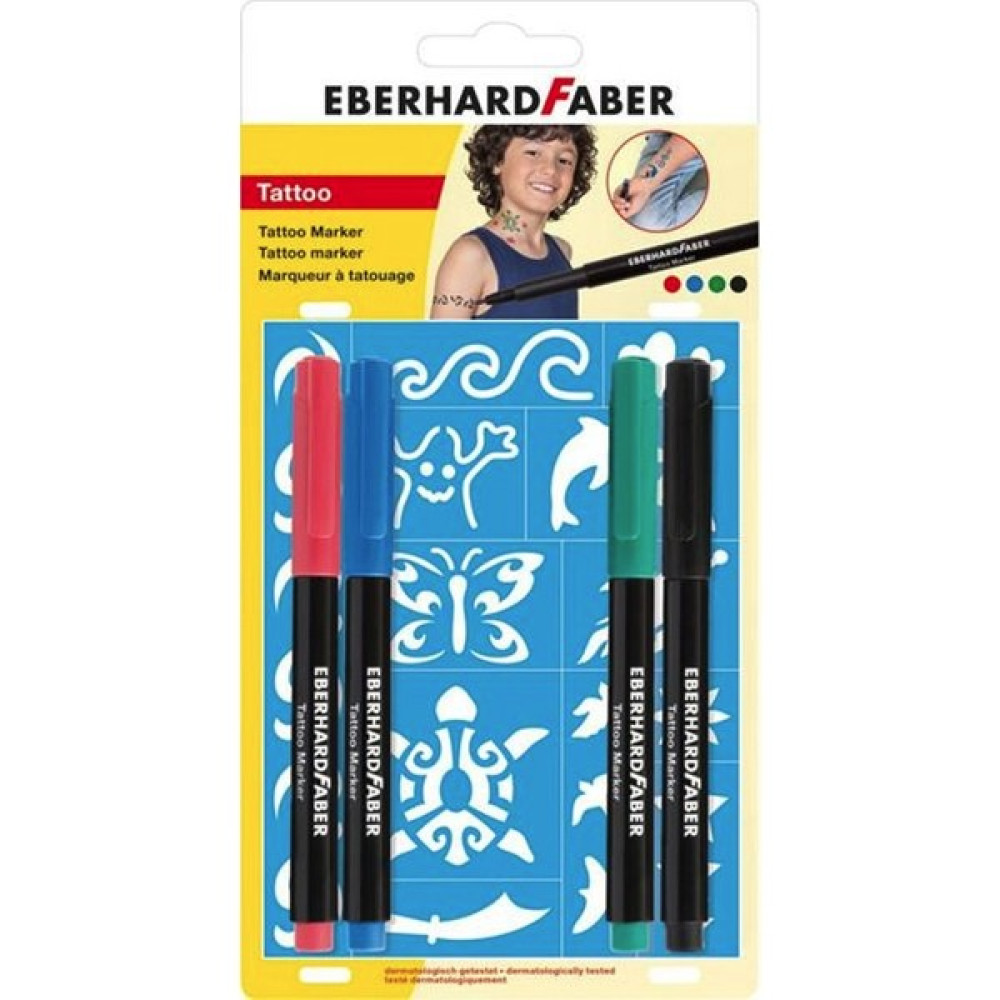 Eberhard Faber Eberhard Faber Dövme Kalemi Seti - 4 Renk Sanatsal Malzemeler Fiyatı