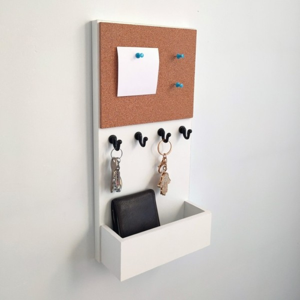 Eblo Home 20 cm Beyaz Mantar Pano Antre Askılık Anahtarlık Eşya Saklama / Düzenleme Fiyatı