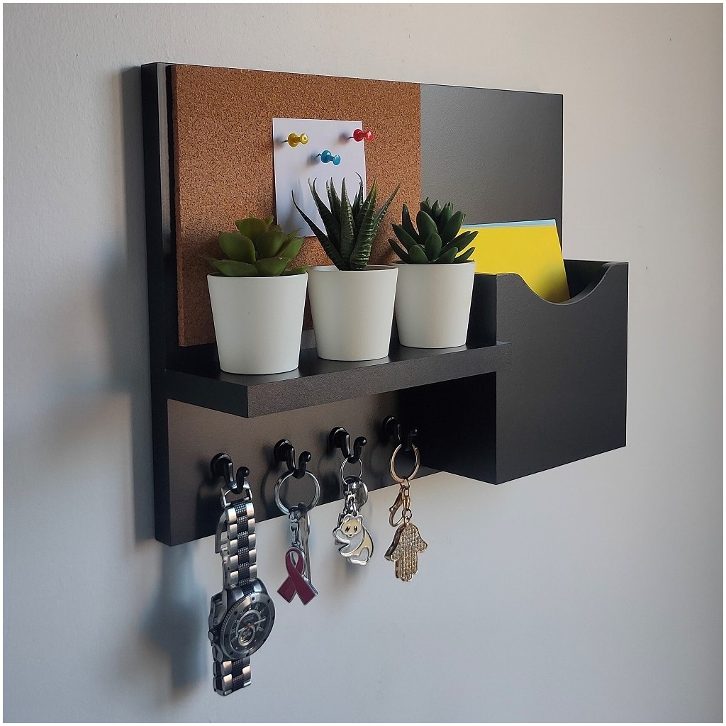 Eblo Home 40 cm Siyah Mantar Pano Antre Askılık Anahtarlık Diğer Fiyatı