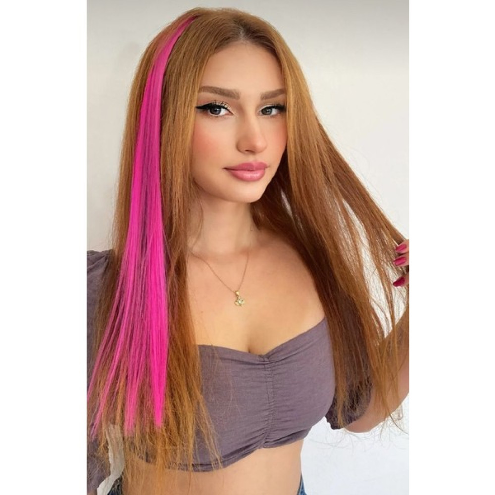 Ebmer Neon Pembe Yan Çıt Çıt Saç 50CM - Açık Pembe Saç Bakımı Fiyatı