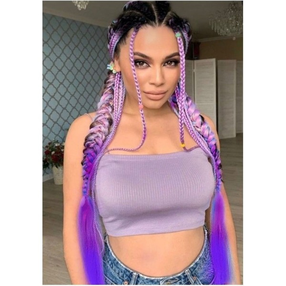 Ebmer Siyah Üç Renk Ombreli Afrika Örgüsü Zenci Örgüsü Box Braid Sentetik Saç 60CM 100GR Saç Bakımı Fiyatı