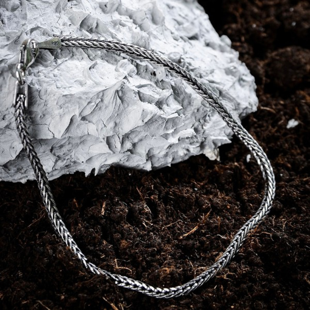 Ebrar Silver Gümüş Erkek Bilekliği Tilki Kuyruğu Model Gümüş Erkek Bileklik 2,5 mm Tilki Kuyruğu Bileklik - 18 cm Saat ve Bileklik Aksesuarı Fiyatı