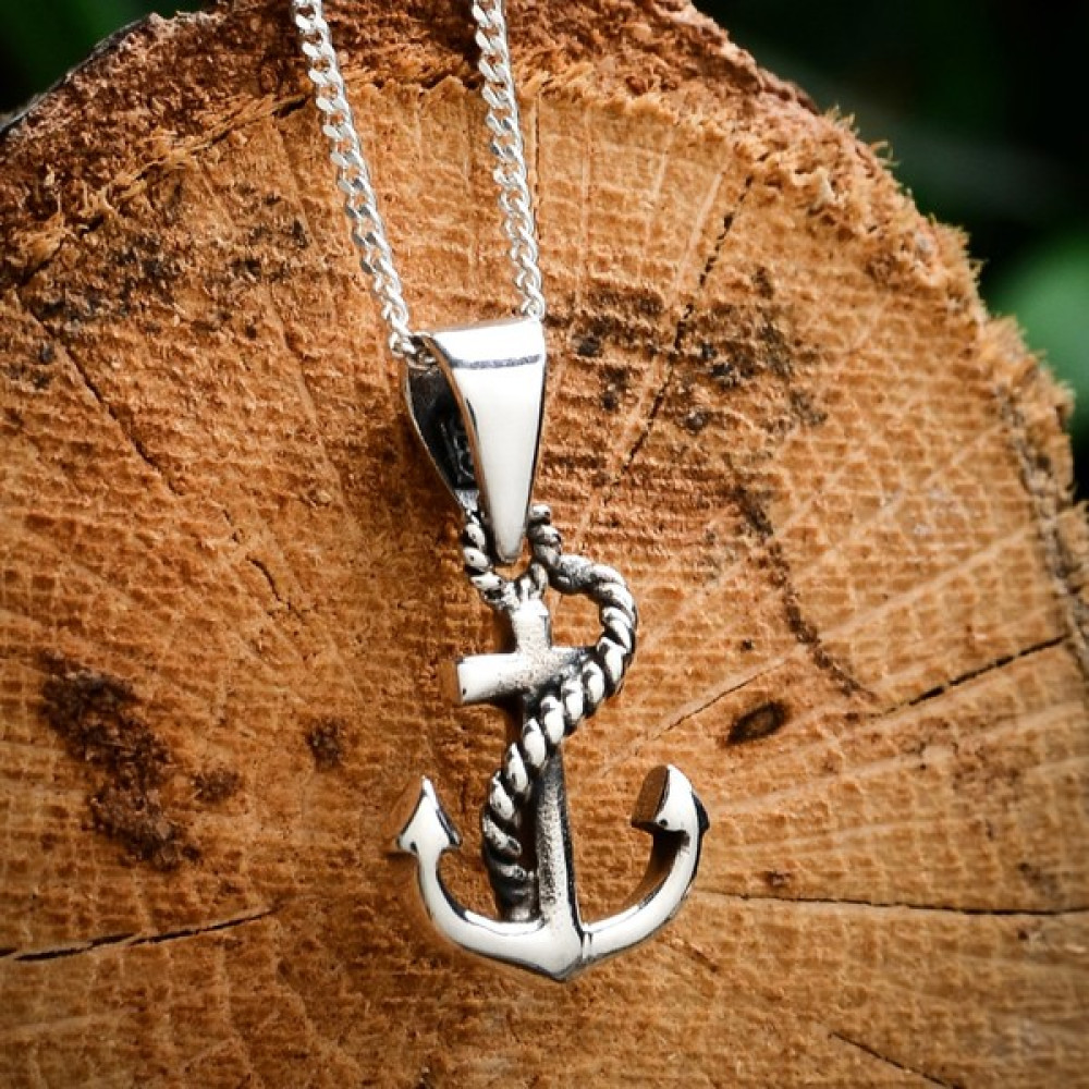 Ebrar Silver Gümüş Mini Çapa Kolye 925 Ayar Gümüş Küçük Boy Çapa Figürlü Unisex Kolye - 70 cm Gümüş Kolye Fiyatı