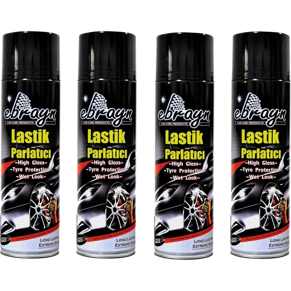 Ebrayn Premium Lastik Parlatıcı Aerosol Sprey 4 Adet 500 ml Kaliteli Bulaşık Yıkama Fiyatı