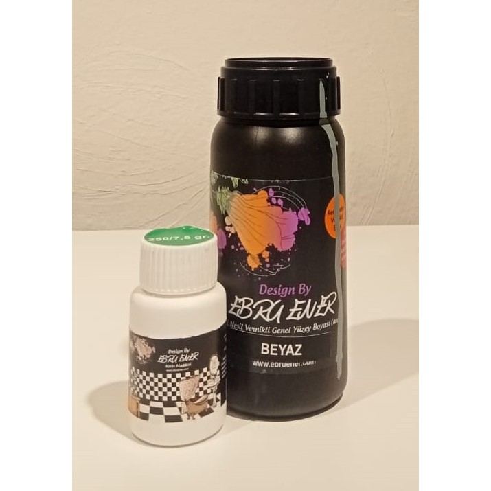 Ebru Ener Anka Yeni Nesil Vernikli Genel Yüzey Boyası 250 Gr. ve Katkı Maddesi 7,5 Gr. - Beyaz Diğer Fiyatı