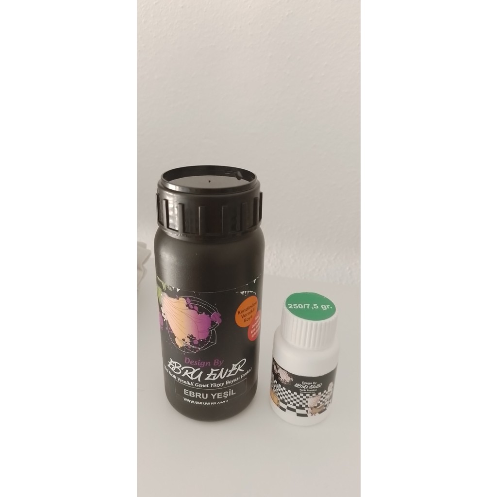 Ebru Ener Anka Yeni Nesil Vernikli Genel Yüzey Boyası 250 Gr. ve Katkı Maddesi 7,5 Gr. - Ebru Yeşil Diğer Fiyatı