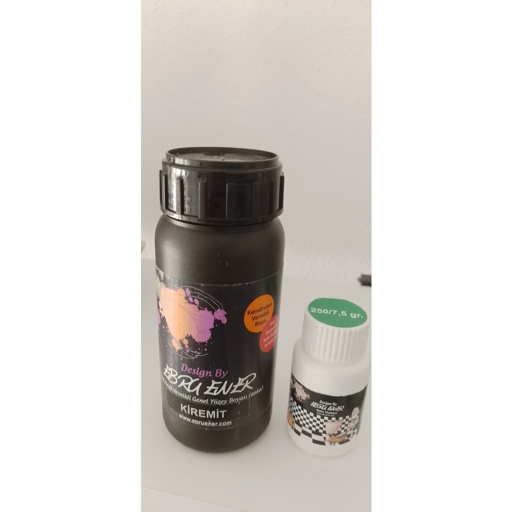 Ebru Ener Anka Yeni Nesil Vernikli Genel Yüzey Boyası 250 Gr. ve Katkı Maddesi 7,5 Gr. - Kiremit Diğer Fiyatı