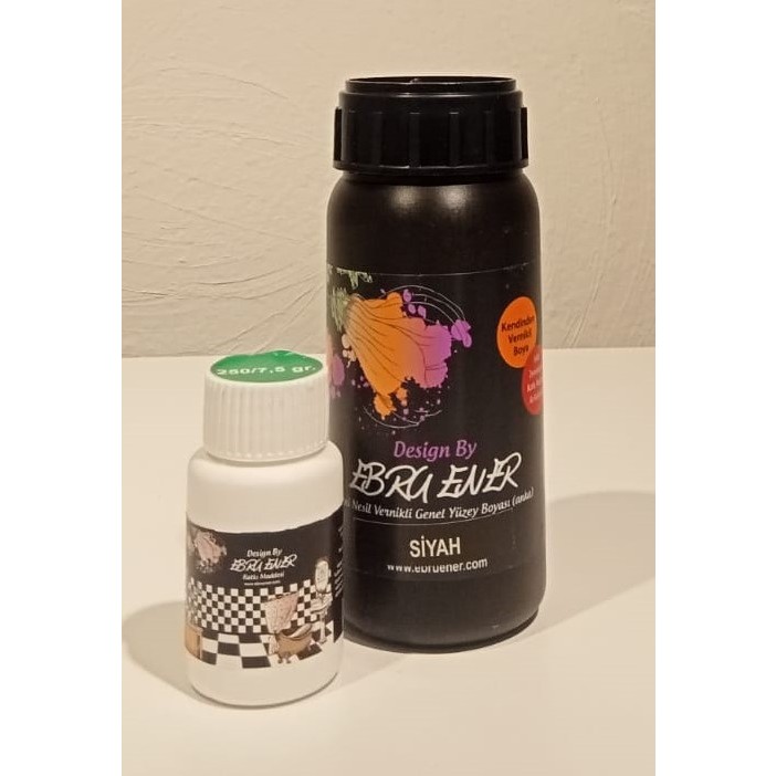 Ebru Ener Anka Yeni Nesil Vernikli Genel Yüzey Boyası 250 Gr. ve Katkı Maddesi 7,5 Gr. - Siyah Diğer Fiyatı