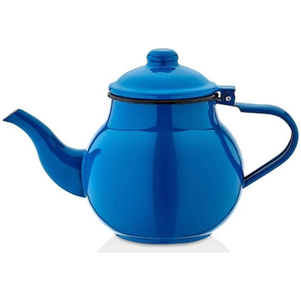 Ebru Metal Emaye Nostaljik Demlik 2,5 Lt Mavi Renkli El Yapımı Sağlıklı Çay Demleme - 17 No’lu Demlik: 2,5 L Diğer Fiyatı