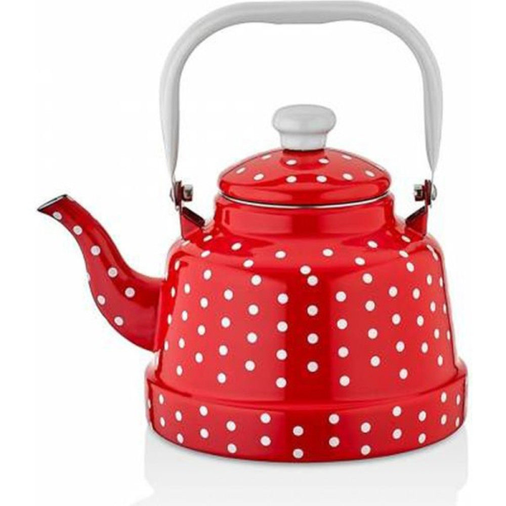 Ebru Metal Mass Emaye Kırmızı Demlik Çaydanlık 2,5 Litre Çay / Çaydanlık Setleri Fiyatı