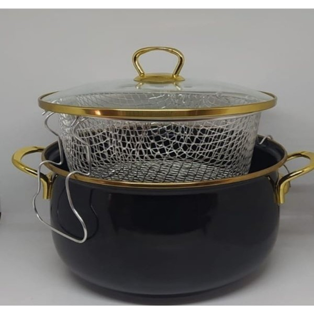 Ebruli Emaye 24CM 4 Litre Lüx Emaye Kızartma Yoğurt Güveç Tencere Tencereler Fiyatı
