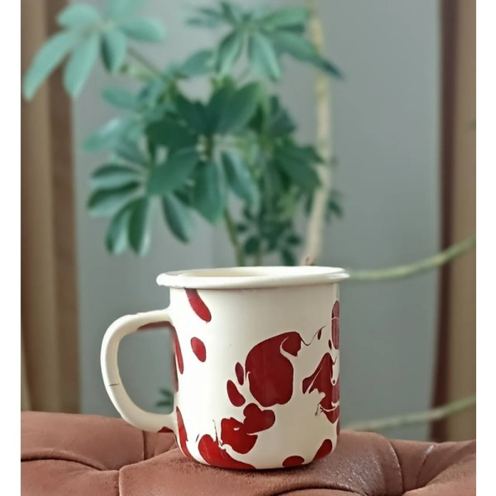Ebruli Emaye  Dalgalı Emaye Retro Kupa 400 ml Oto Boyaları Fiyatı