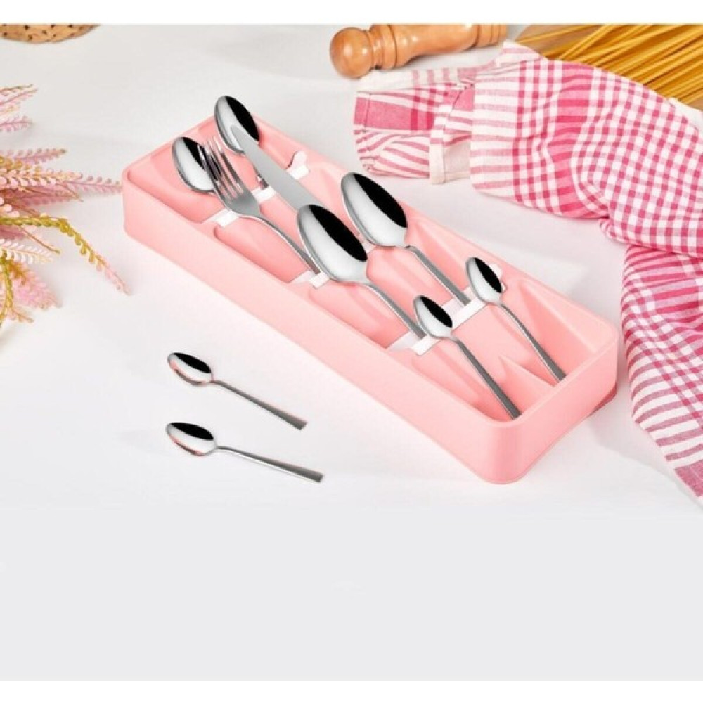 EbruliHomeArt 5 Bölmeli Organizer Çekmece Içi Kaşıklık Çekmece Düzenleyici - Pembe Pratik Mutfak Gereçleri Fiyatı