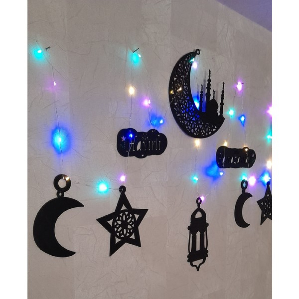Ebrulisler Ahşap Işıklı Dini Dekoratif Nakışlı Ramazan Süslemesi Ev & Dekorasyon Aksesuarları Fiyatı