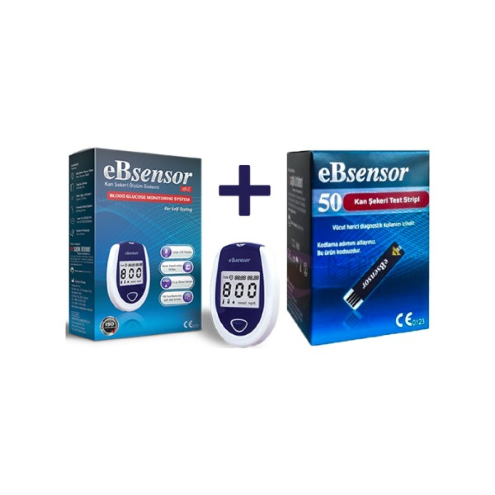 Ebsensor Cihaz + 50 Strip - Mavi Baskül & Tartılar Fiyatı