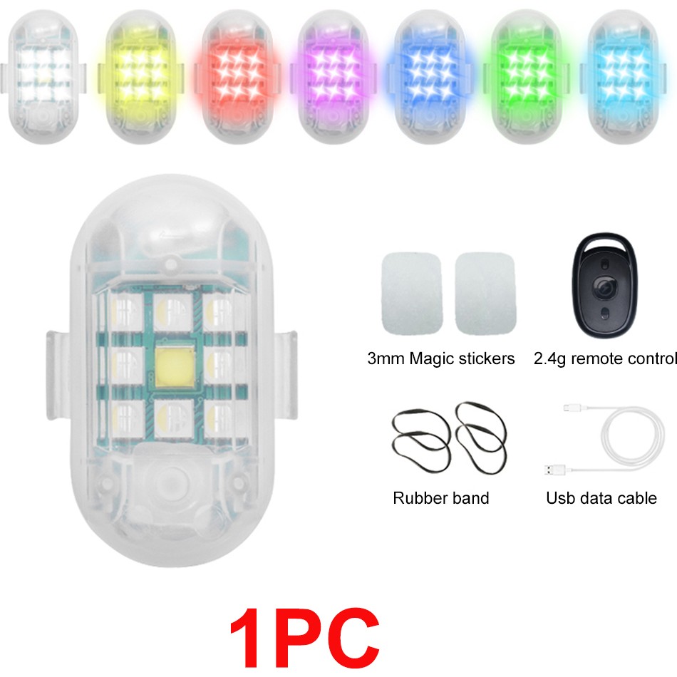 Ebulduk 9 Lu LED Motosiklet Bisiklet Scooter Anti-Çarpışma Ledi Kumandalı 7 Renk Motoled - Renkli Bisikletler Fiyatı