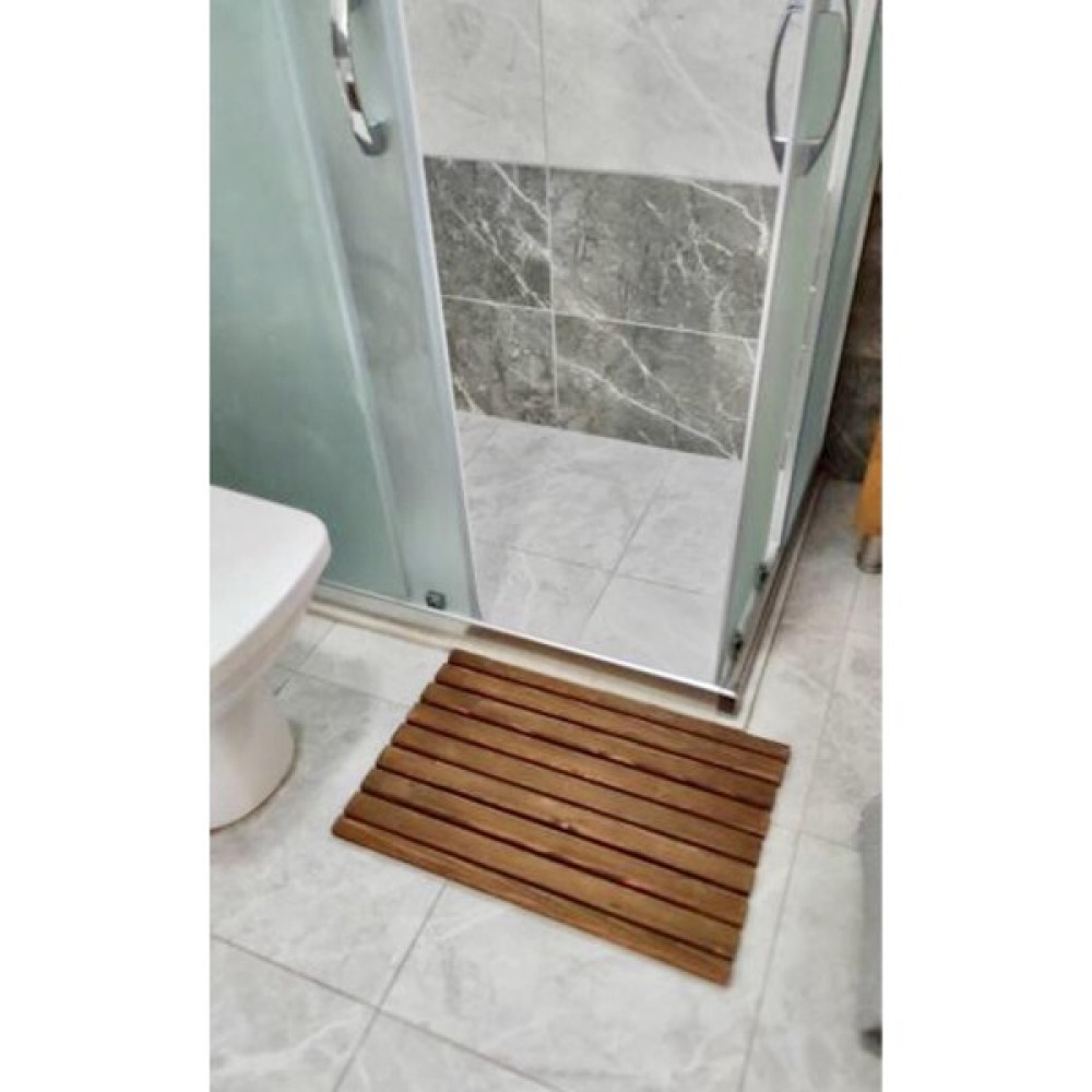 EC Shop Afralyahome Banyo Küvet Duşakabin Ahşap Paspas Banyo Paspası Kaydırmaz Katlanabilir 60X30 cm Klozet Takımı Fiyatı
