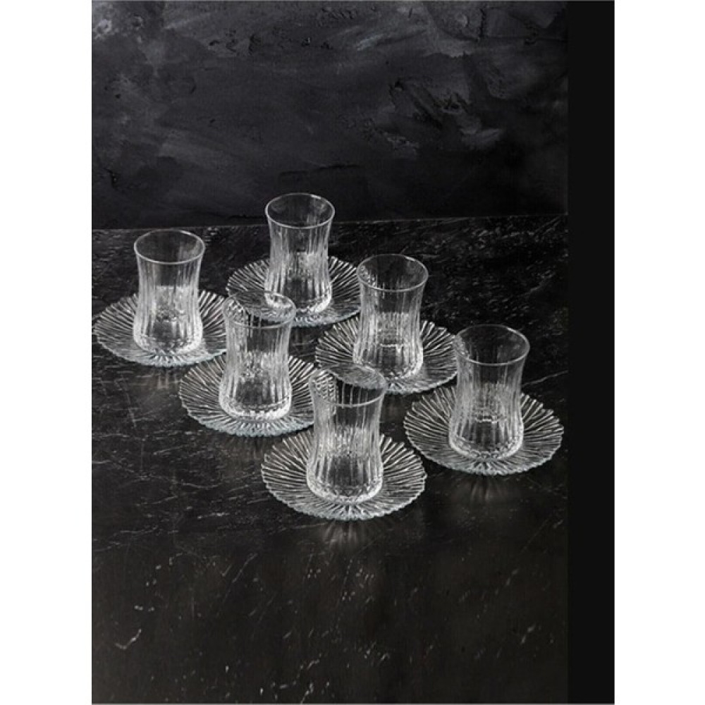EC Shop Amentes Paşabahçe Elysia Çay Bardağı 6 Adet, Ithal Çay Tabağı 6 Adet (Set 12 Parça) Fincan / Bardak / Kahve Takımı Fiyatı