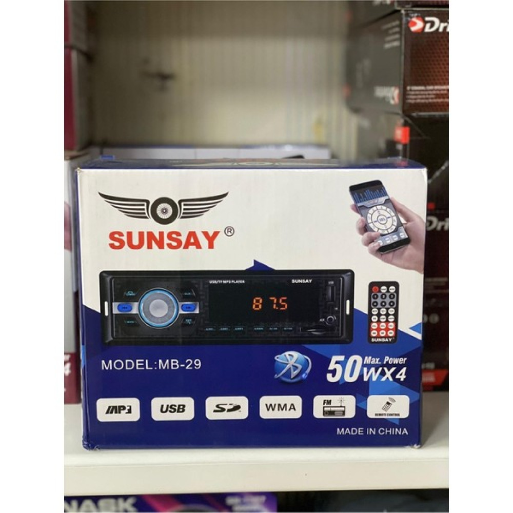 EC Shop Audiomax Sunsay Mb-29 Telefon Şarj Edebilme Bluetooth Lu Oto Teyp Çift USB Aux Sd Ücretsiz / Ya Oto Teypleri Fiyatı