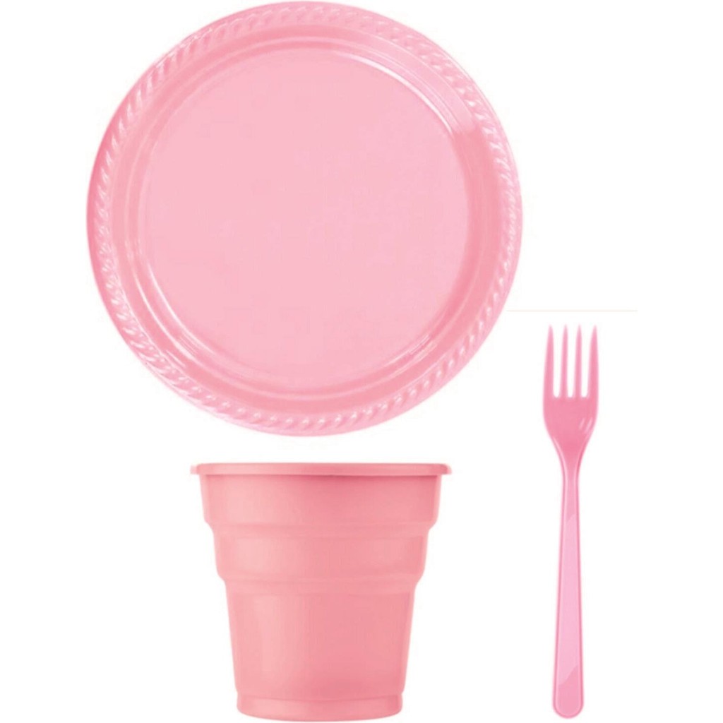 EC Shop Boncukavm Pembe Tabak Bardak Çatal Set 75 Parça Çatal / Kaşık / Bıçak Takımları Fiyatı
