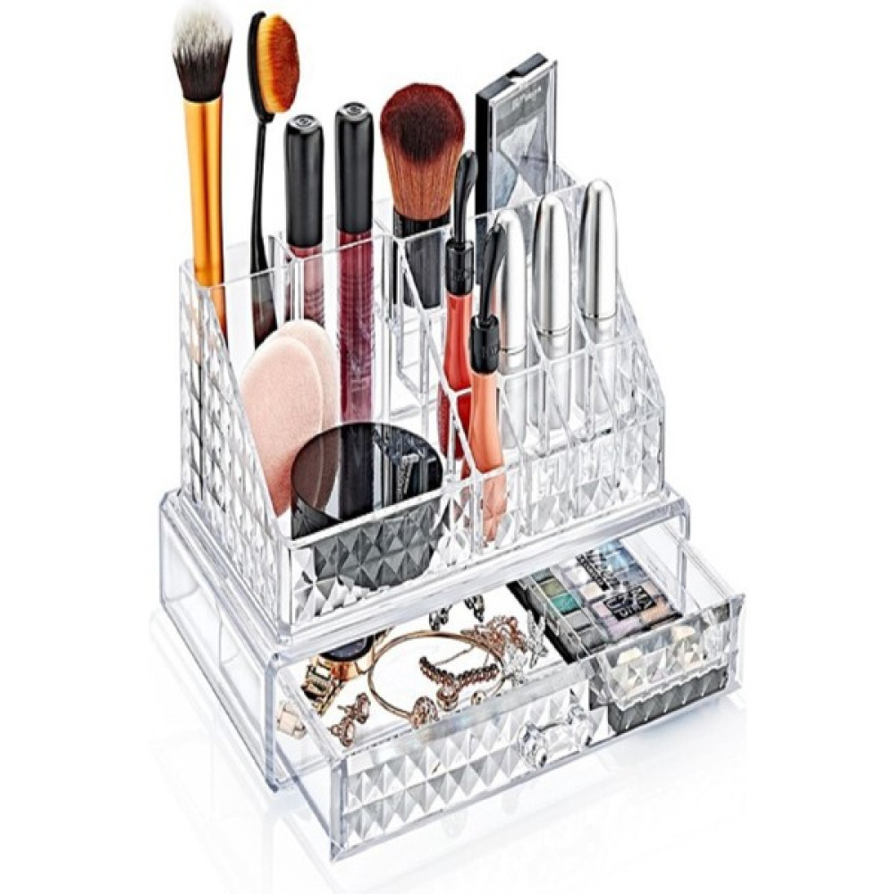 EC Shop Candyshine Diamond Premium 1 Çekmeceli Makyaj Organizeri Modern 1 Çekmeceli Kozmetik Düzenleyici Şı Makyaj Fırça ve Aksesuarları Fiyatı