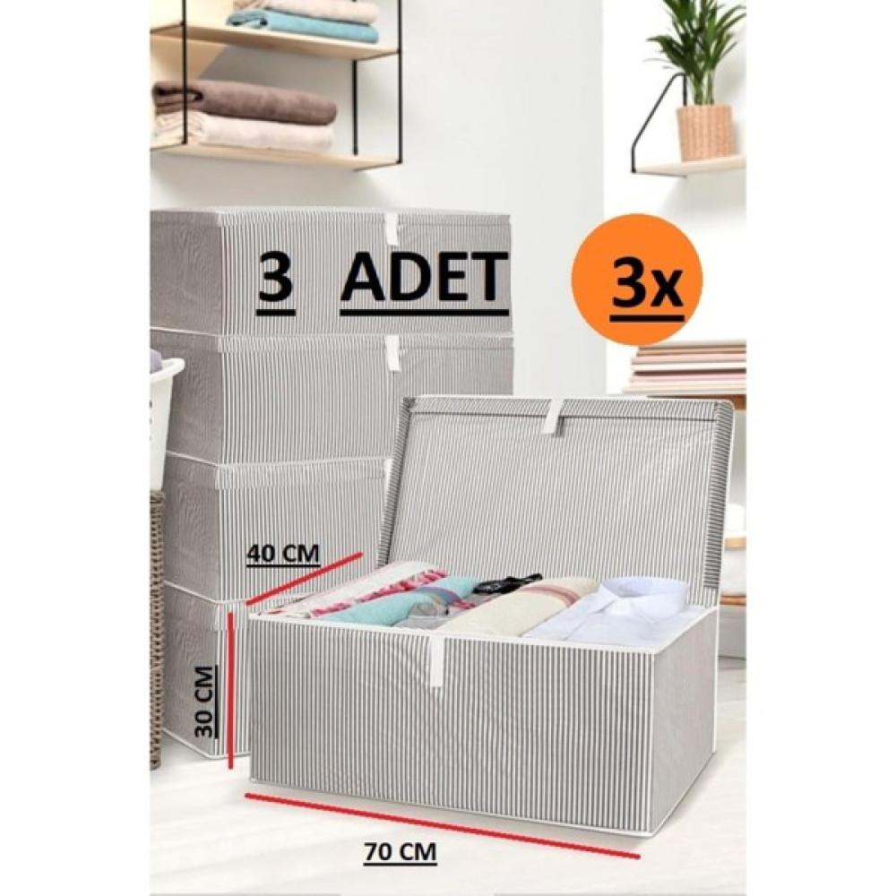 EC Shop Daglus 3 Adet Kapaklı Kutu Hurç Mega Boy 70*40*30* Çok Amaçlı Kutu Hurç Hurç Fiyatı