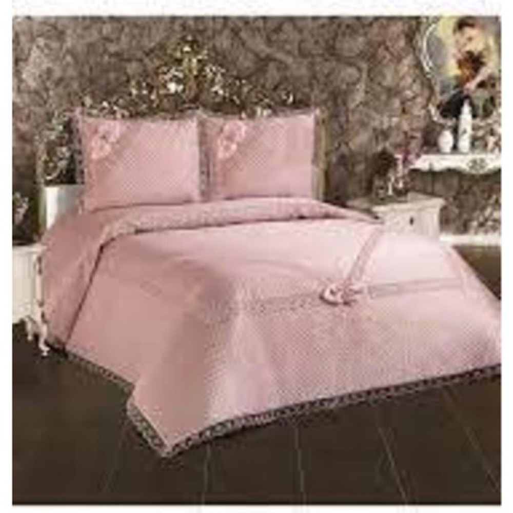 EC Shop Ebrulihome Alfima Fransız Güpürlü Yatak Örtüsü - 120 x 190 cm - Açık Mavi - Gri Nevresim Takımı Fiyatı