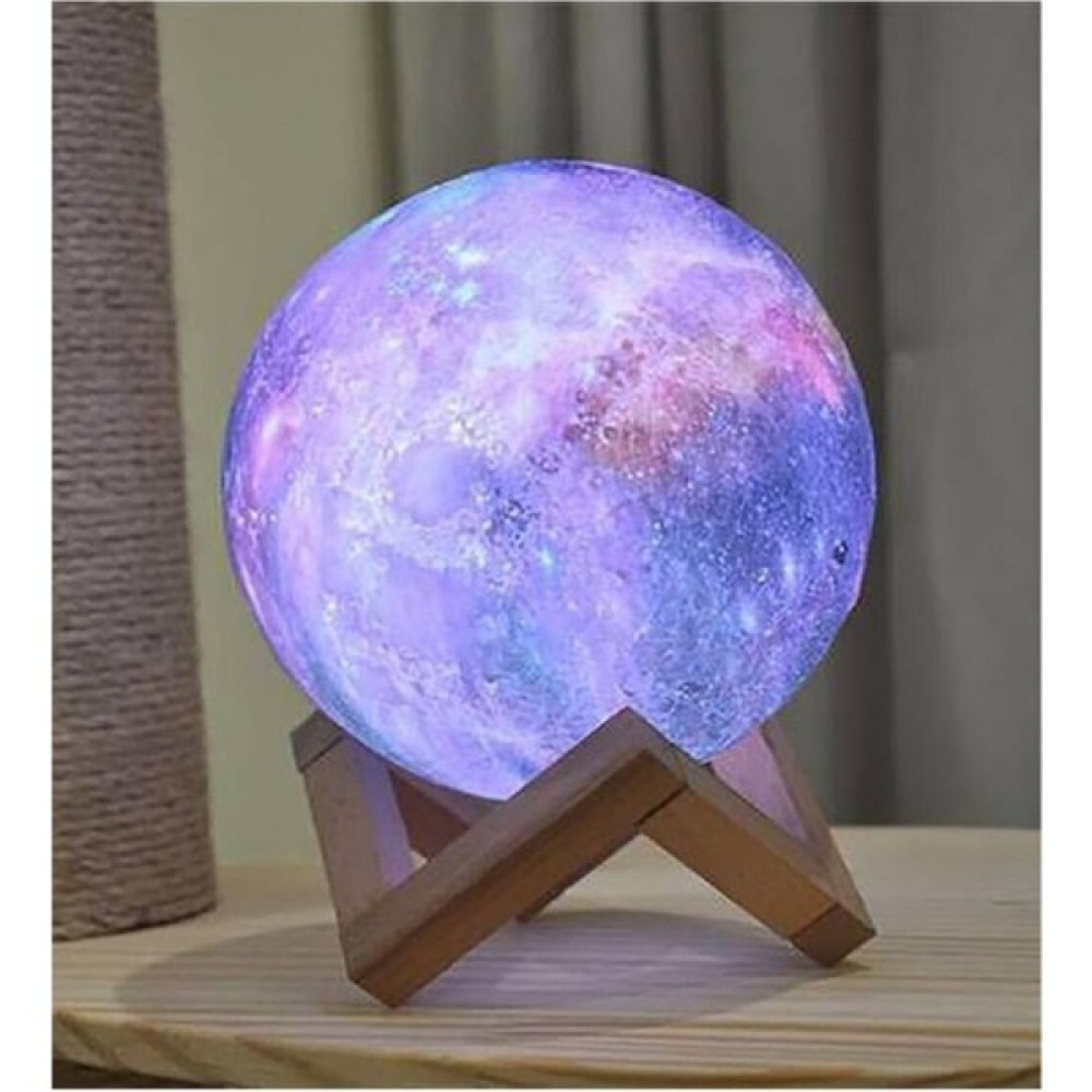 EC Shop Gkcshops Gece Lambası 3d Standlı Dekoratif 6 Renk Değiştiren Galaksi Gezegen Ay Gece Lambası - Gümüş Gece Lambası Fiyatı