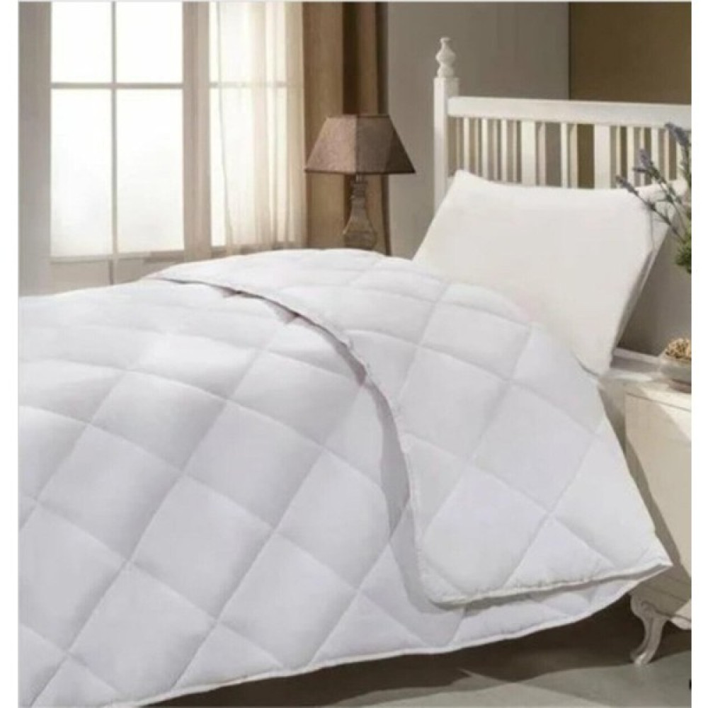 EC Shop Huzurhome Tek Kişilik Elyaf Microfiber Yorgan - Beyaz - 150 x 200 cm Baza Fiyatı