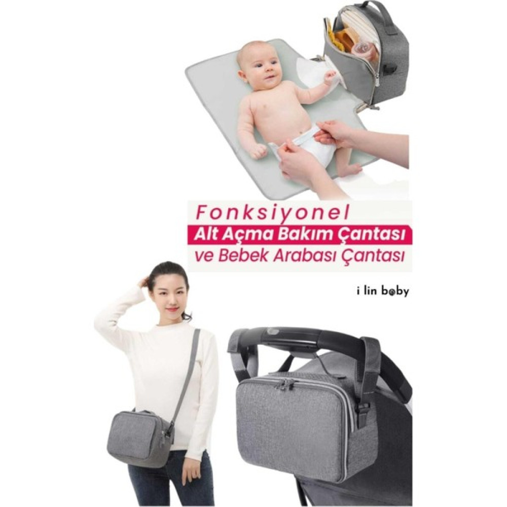 EC Shop I Lin Baby Anne Bebek Çantası, Bebek Arabası Çantası, Bebek Alt Açma Minderi Bakım Pedi Örtüsü Bebek Arabası Bebek Bakım Çantası Fiyatı